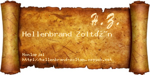Hellenbrand Zoltán névjegykártya